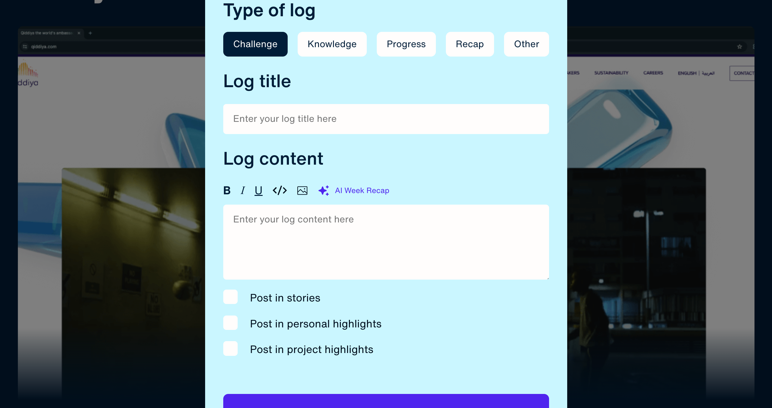 picture of the Monk Log log screen